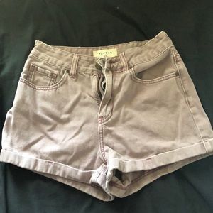 Purple High waisted Shorts